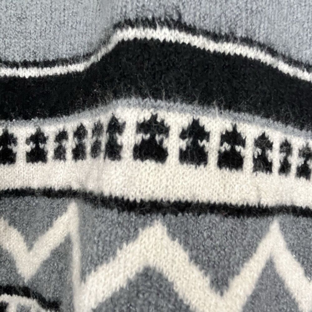 Women Caslon By Norstrom Long Cardigan Aztec Tribal Boho Open Front Size S - Picture 14 of 15